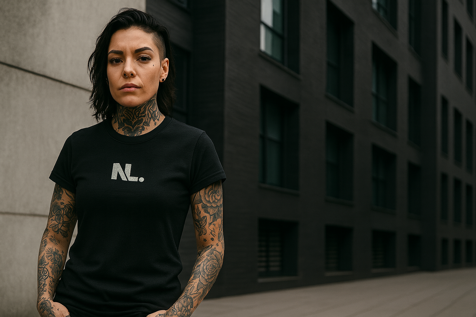 Vrouw met NL Premium shirt van Dutchtag