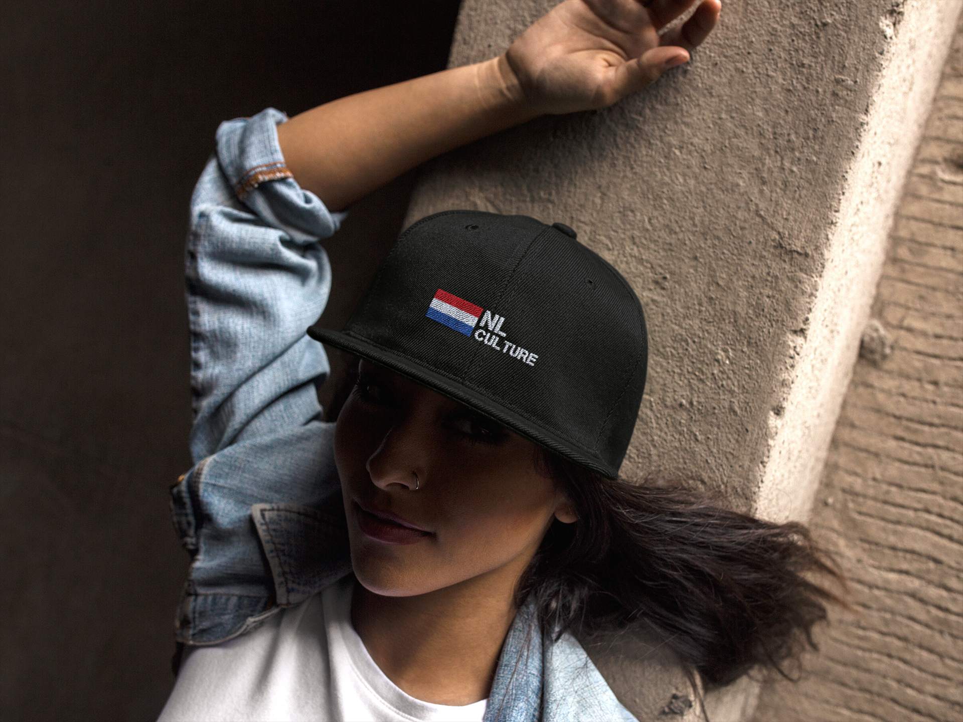 hat-mockup-of-a-girl-lying-with-her-arm-back-a11714