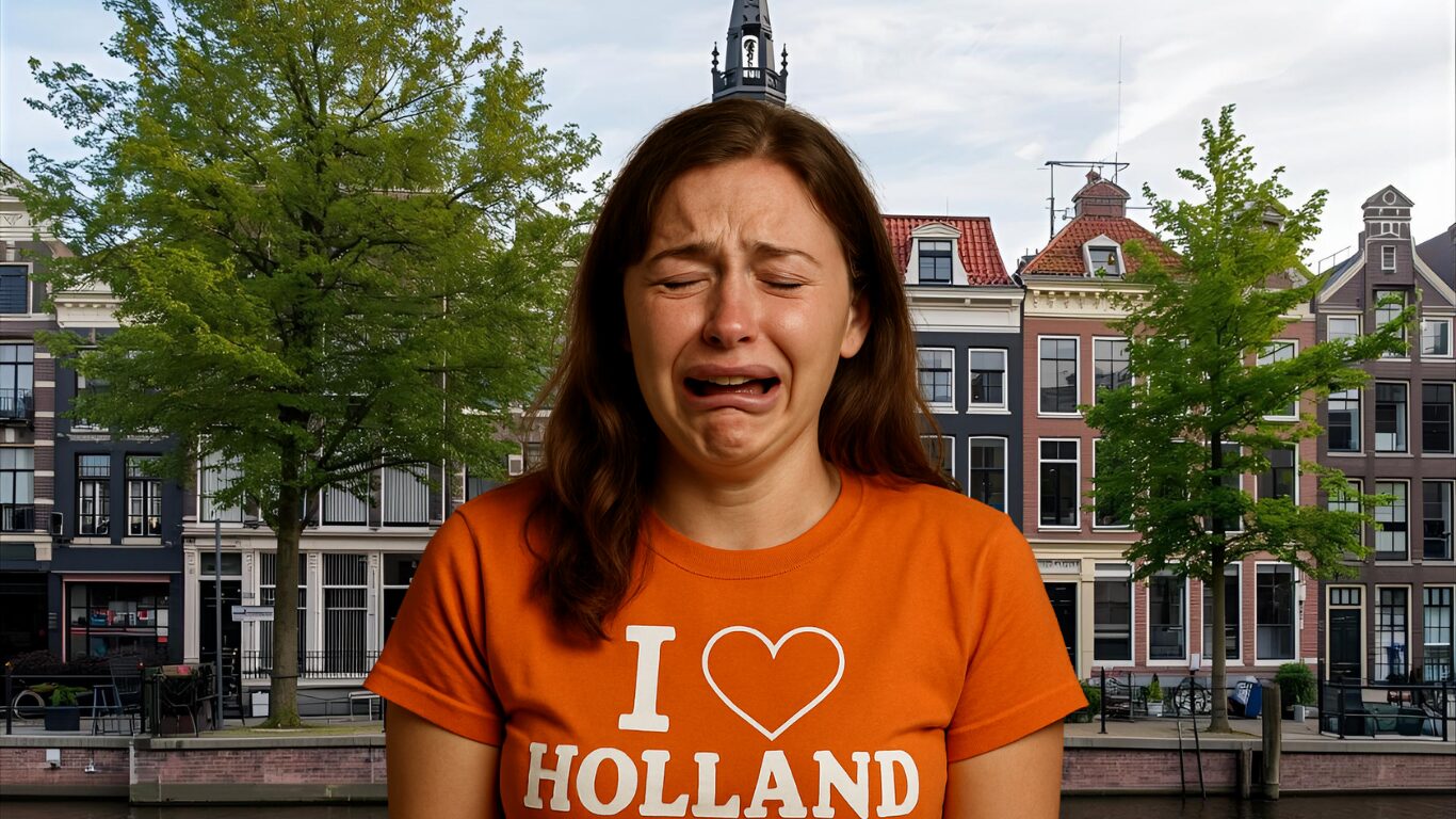 Person wearing I love Holland shirt.