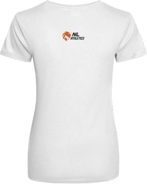 NL Athletics Dames Sportshirt – Zwart Oranje Logo