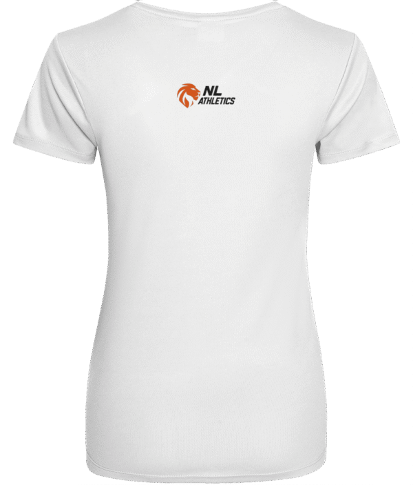 NL Athletics Dames Sportshirt – Zwart Oranje Logo