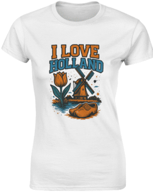 I Love Holland Dames Shirt - Womens Printed Shirts