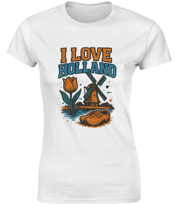 I Love Holland Dames Shirt - Womens Printed Shirts