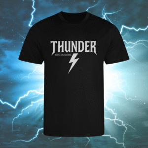 Thunder Sportshirt Zwart – 100% Hardcore